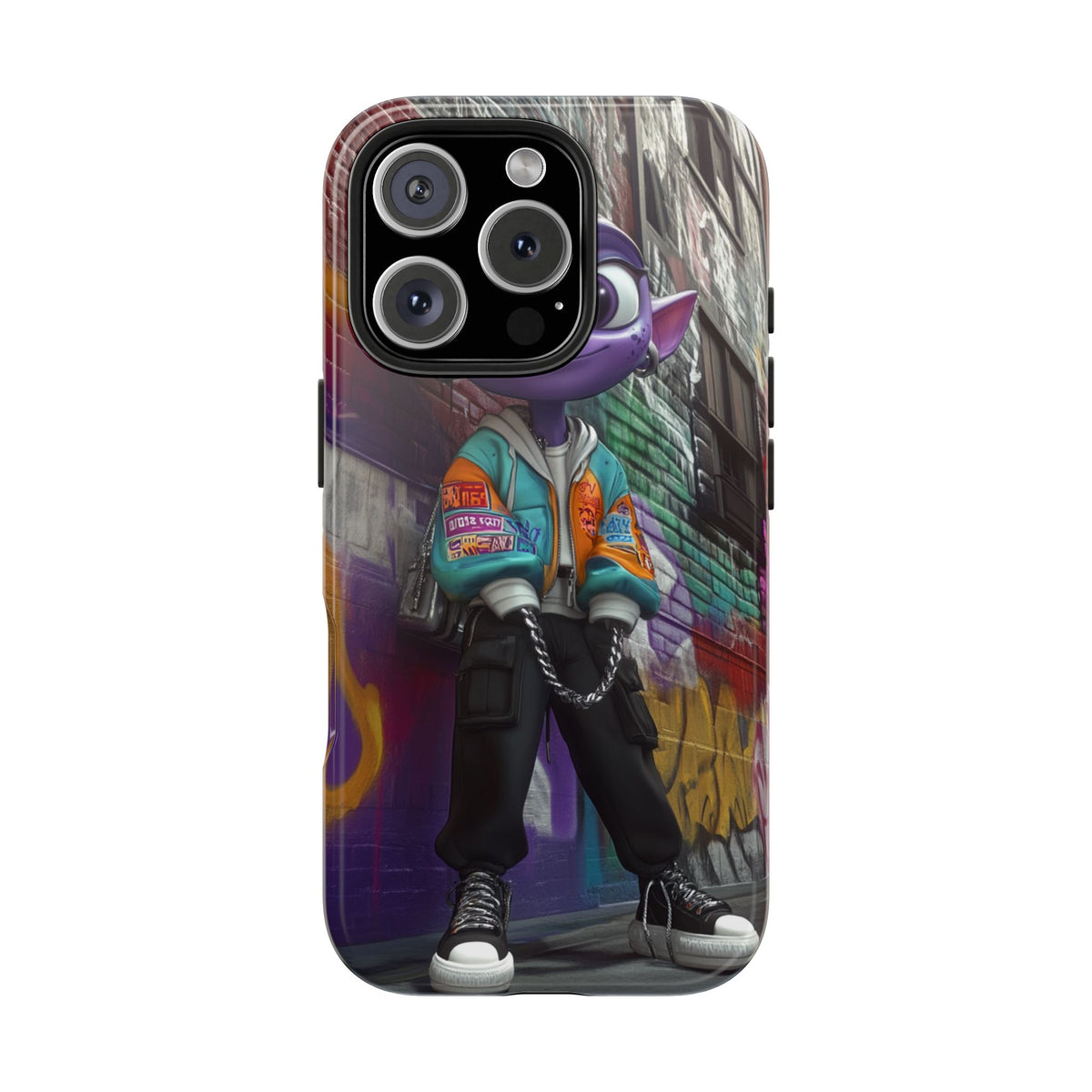 Funda Premium MINUX para iPhone y Samsung Galaxy - Purple Alien