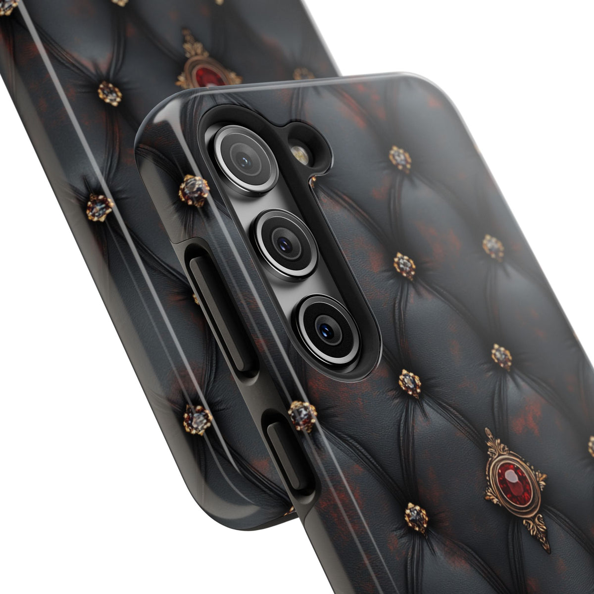 Fundas Premium MINUX para iPhone y Samsung Galaxy - Ruby Buttoned Velvet