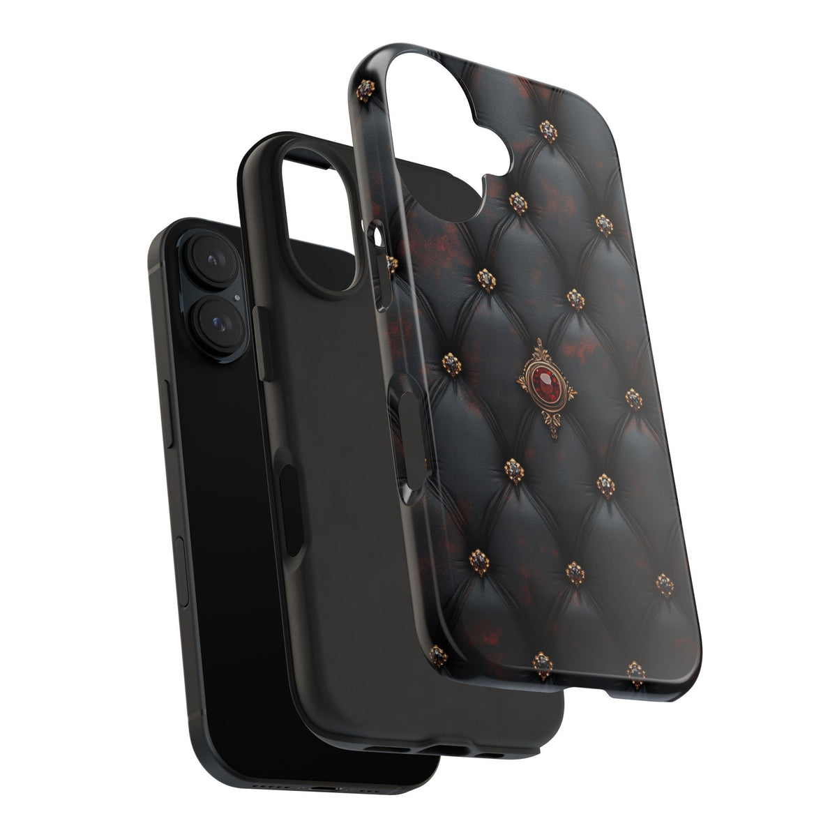 Fundas Premium MINUX para iPhone y Samsung Galaxy - Ruby Buttoned Velvet