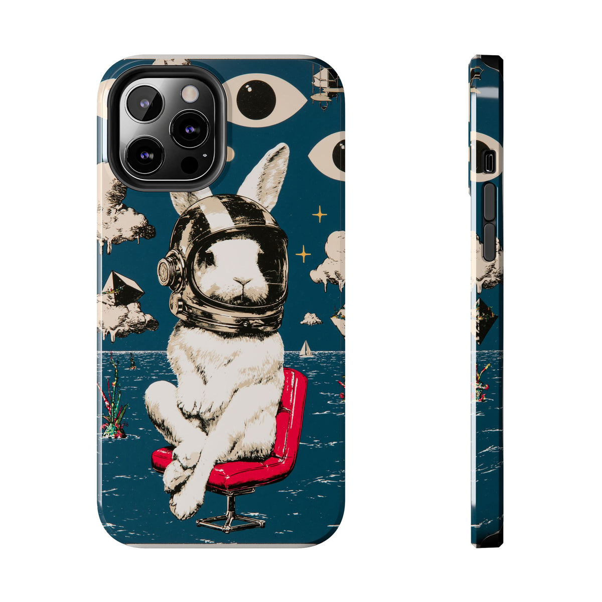 Fundas Premium MINUX para iPhone y Samsung Galaxy - Futuristic White Rabbit