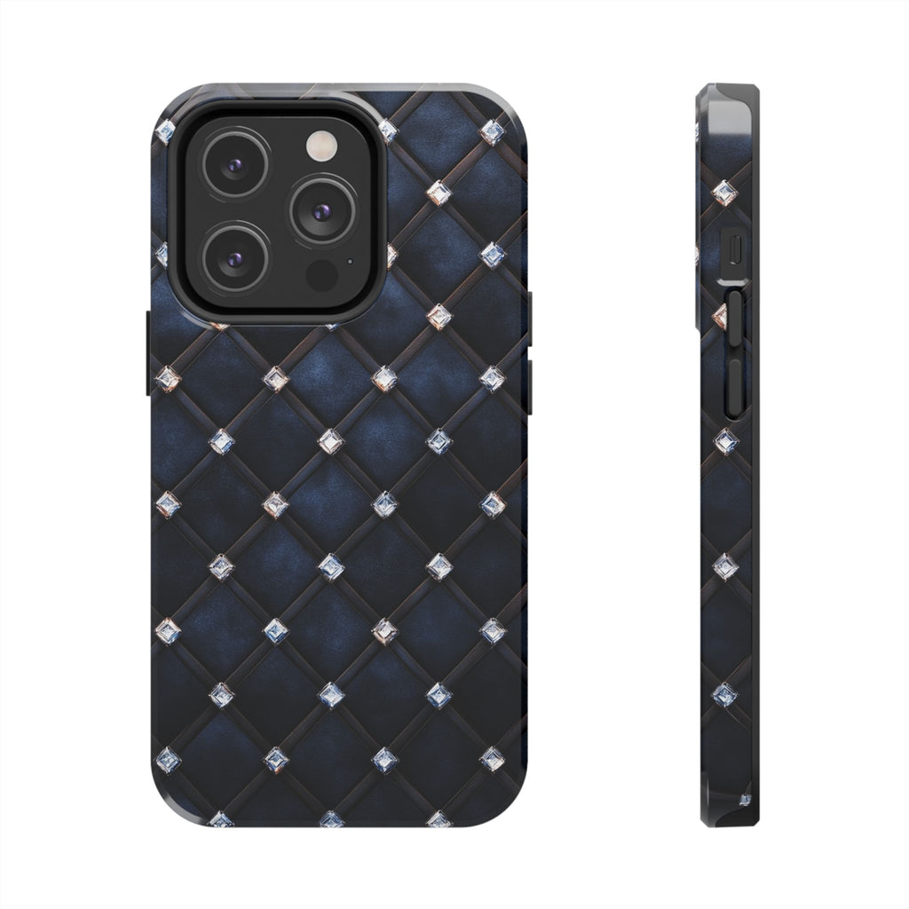 Fundas Premium MINUX para iPhone y Samsung Galaxy - Midnight Diamond Quilt