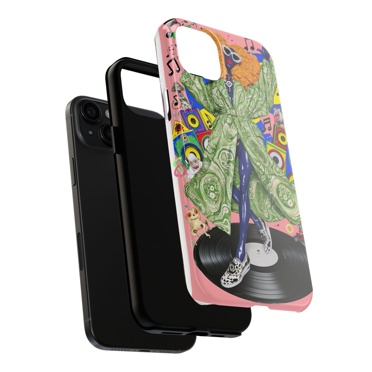Fundas Premium MINUX para iPhone y Samsung Galaxy - Neon Tech Creature