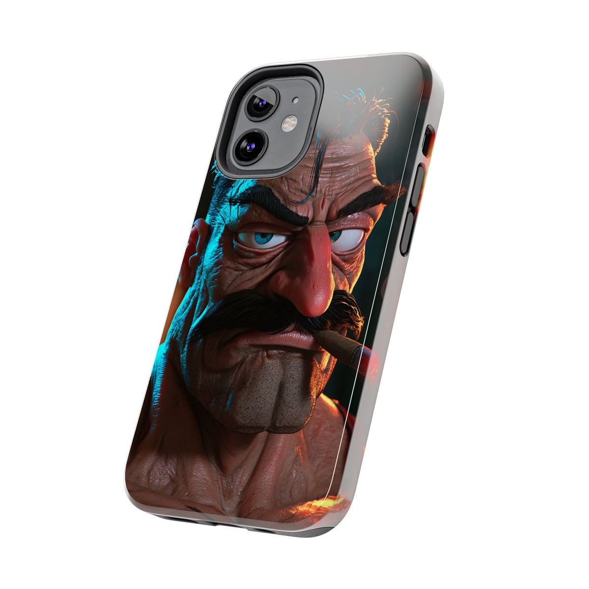 Funda Premium MINUX para iPhone y Samsung Galaxy - 3D Mustache Man 002