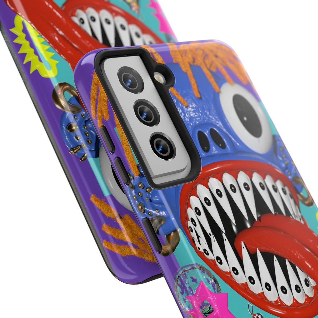 Fundas Premium MINUX para iPhone y Samsung Galaxy - Blue Monster Riot