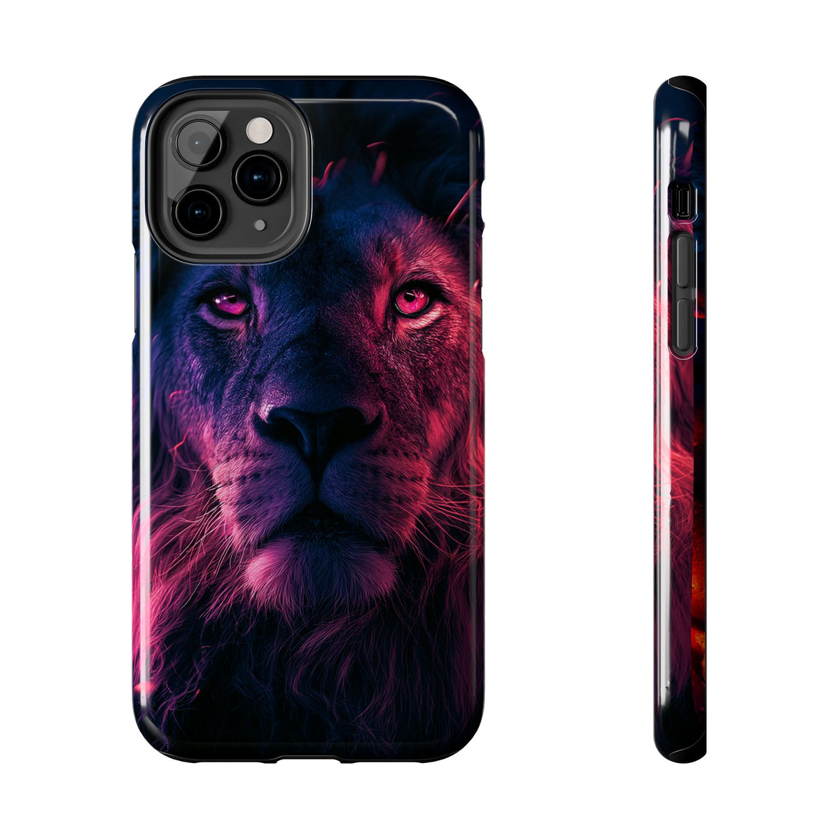Funda Premium MINUX para iPhone y Samsung Galaxy - Neon lion