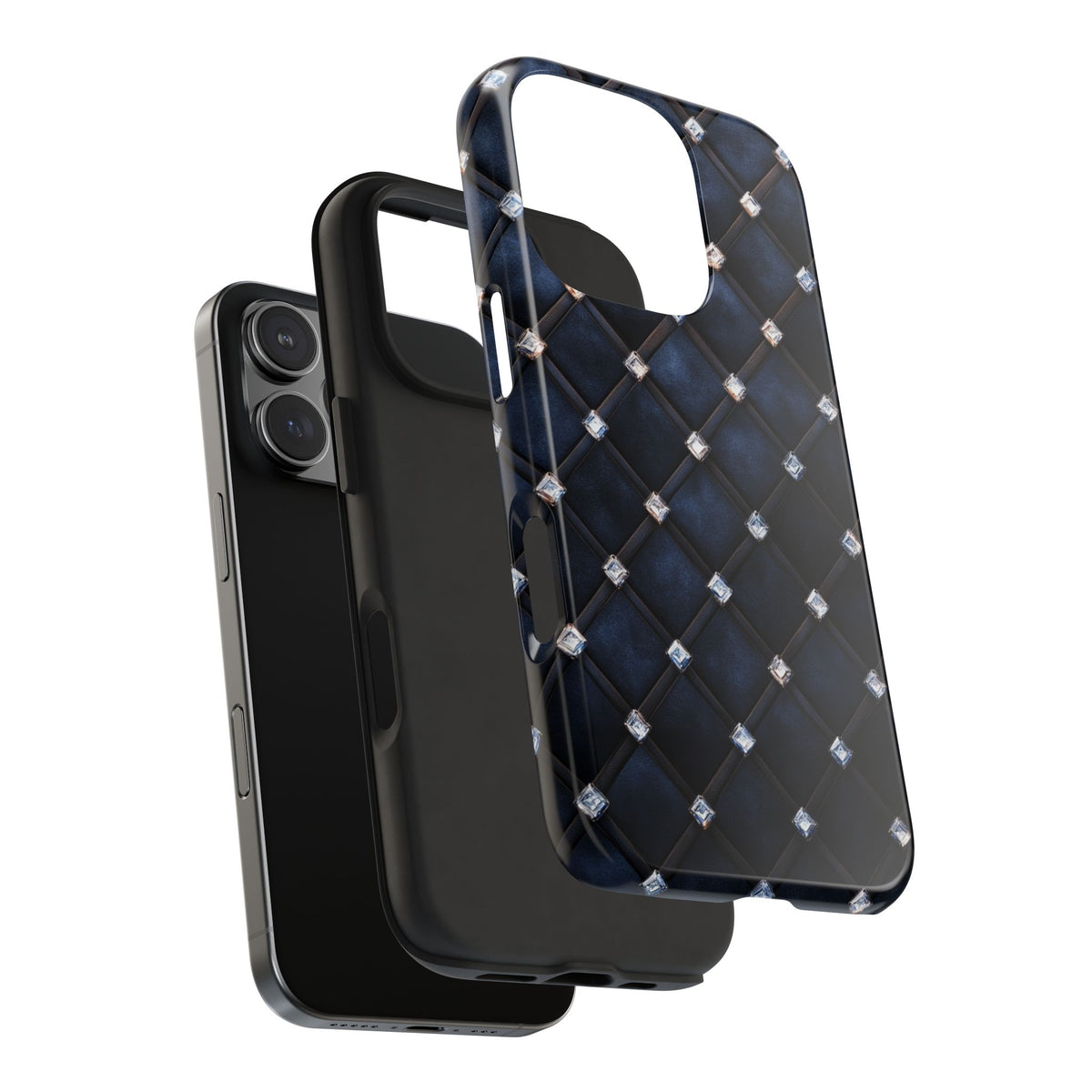 Fundas Premium MINUX para iPhone y Samsung Galaxy - Midnight Diamond Quilt