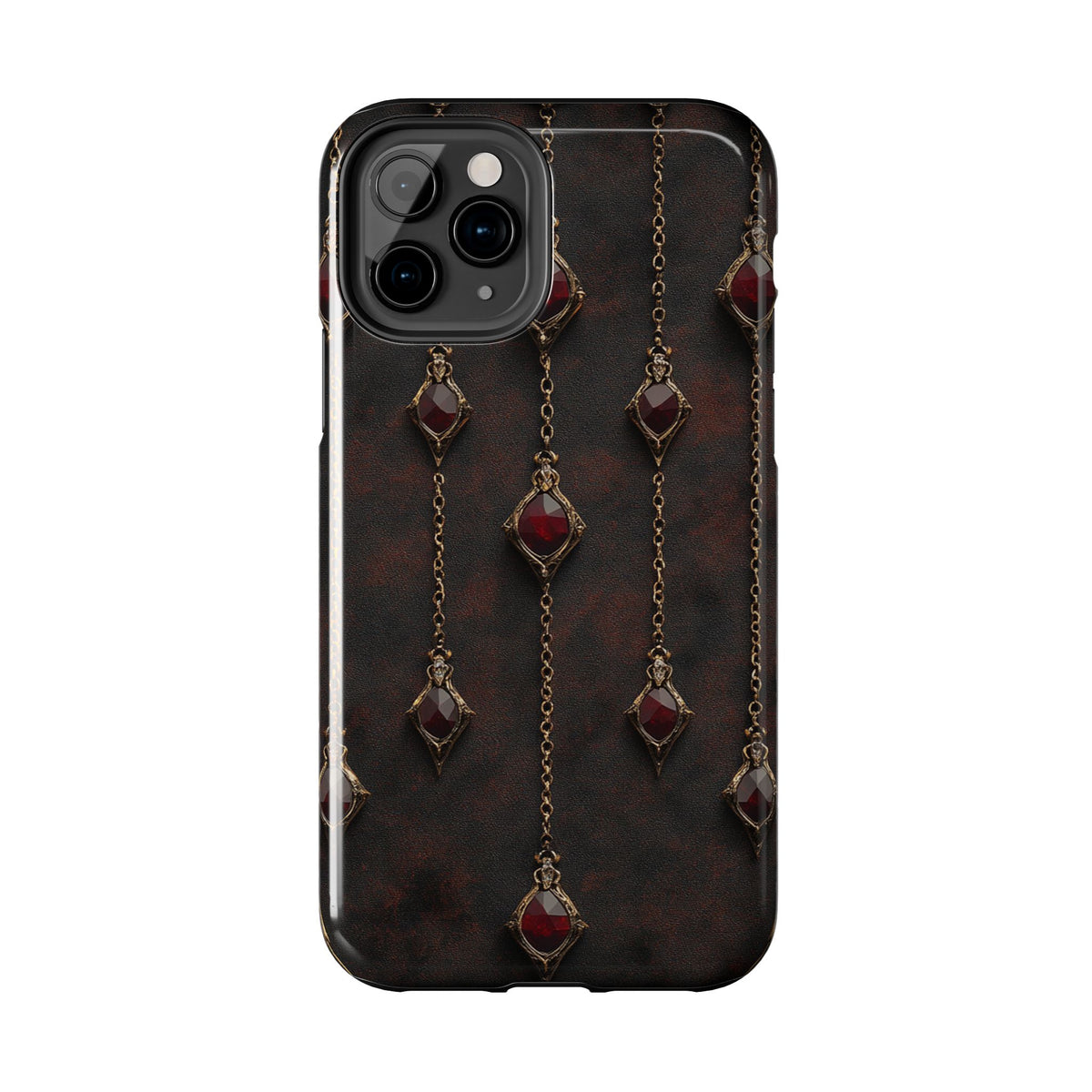 Fundas Premium MINUX para iPhone y Samsung Galaxy - Burgundy Jewel Chains
