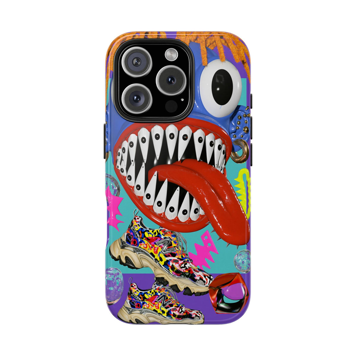 Fundas Premium MINUX para iPhone y Samsung Galaxy - Blue Monster Riot
