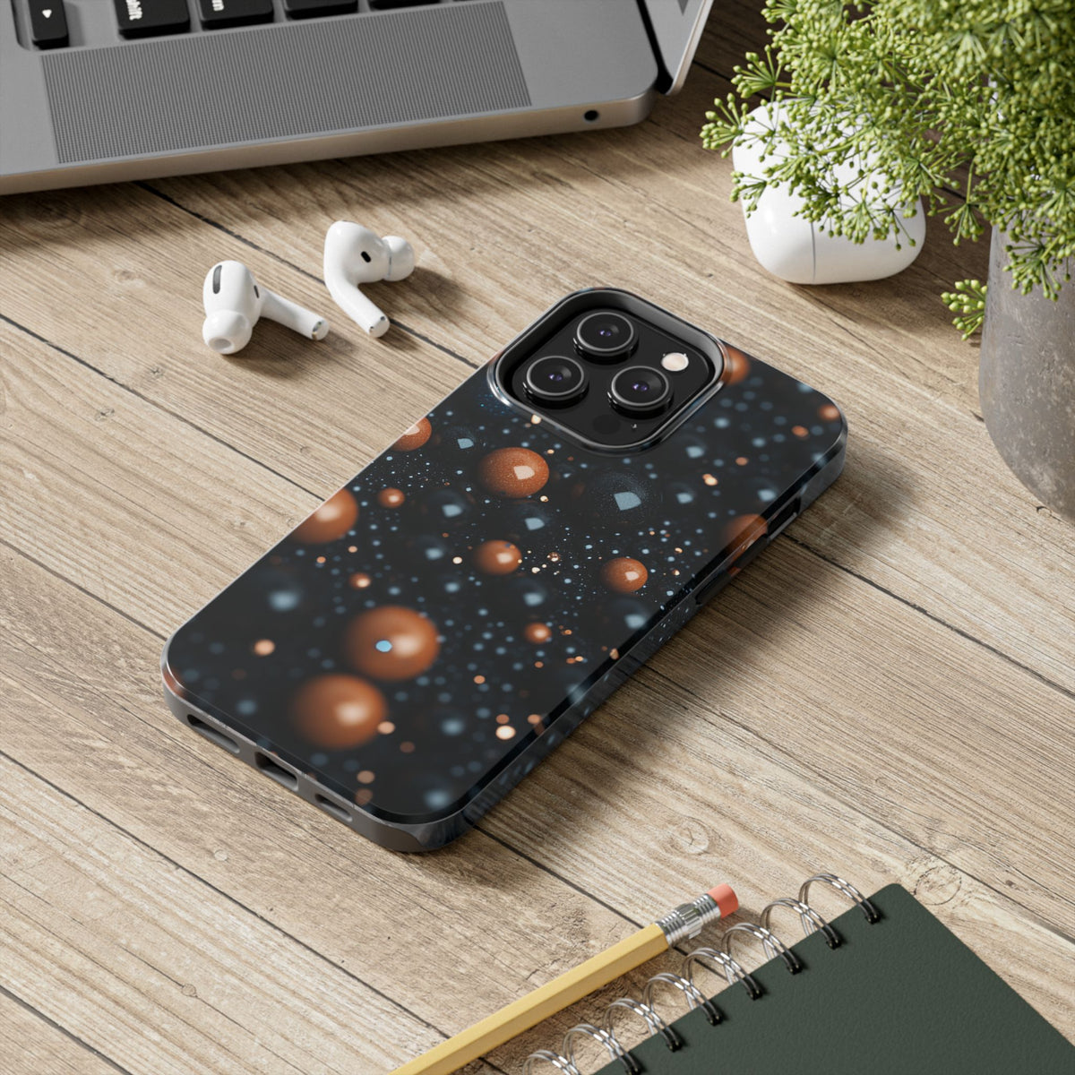 Fundas Premium MINUX para iPhone y Samsung Galaxy - Copper Pearl Constellation