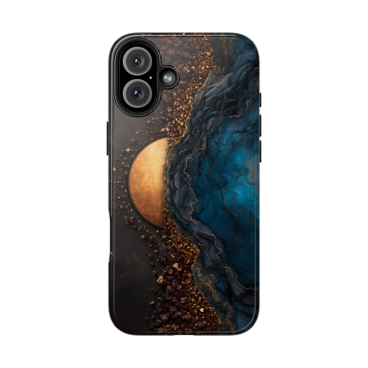 Funda Premium MINUX para iPhone y Samsung Galaxy - Dark Marble Gold 002