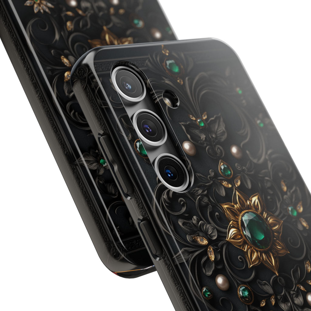 Fundas Premium MINUX para iPhone y Samsung Galaxy - Emerald Gothic Relic