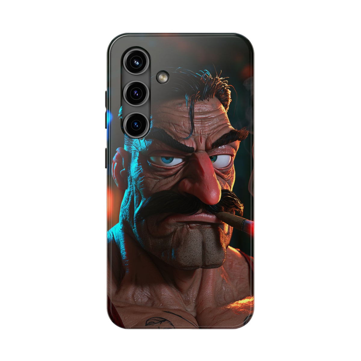 Funda Premium MINUX para iPhone y Samsung Galaxy - 3D Mustache Man 002