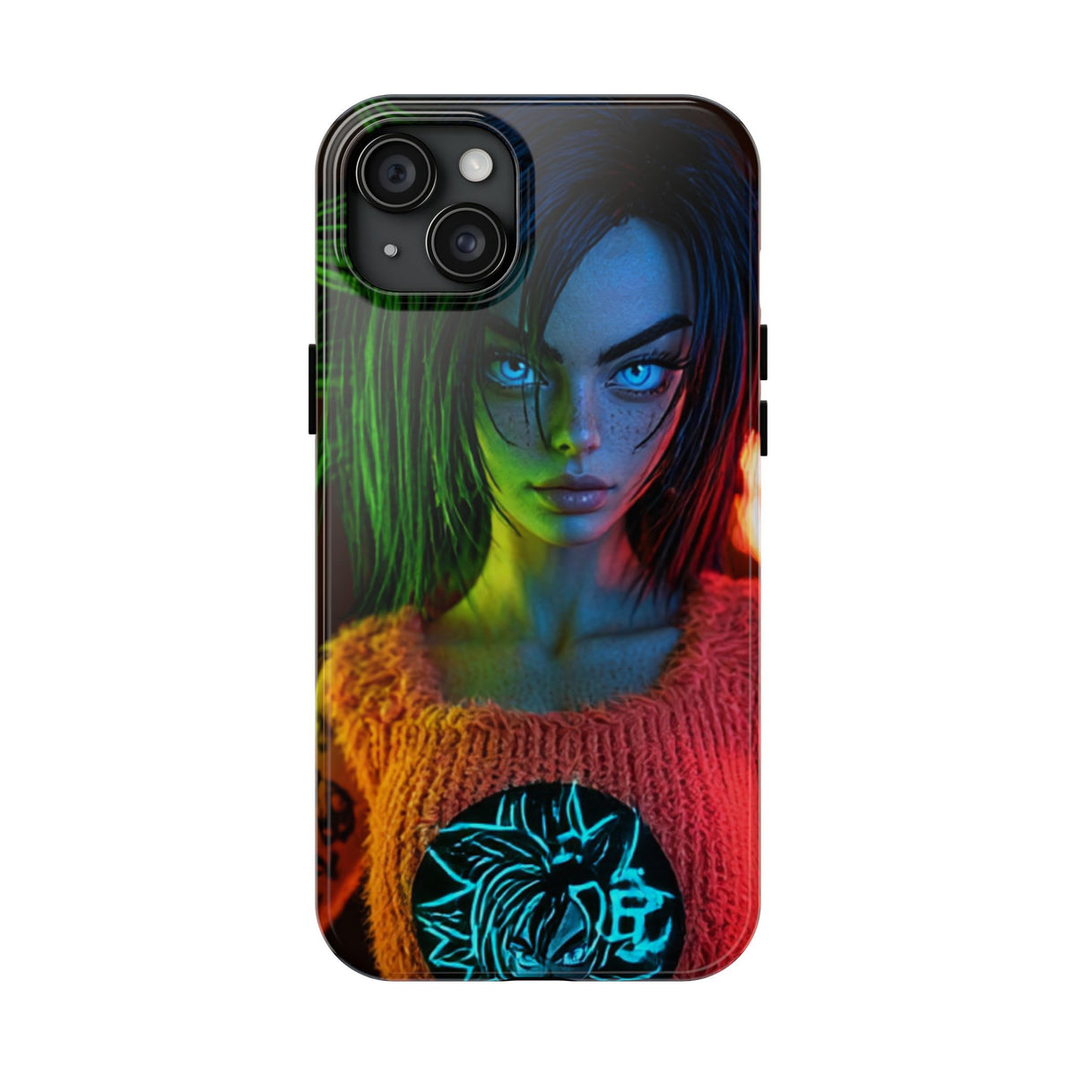 Funda Premium MINUX para iPhone y Samsung Galaxy - Neon girl 003