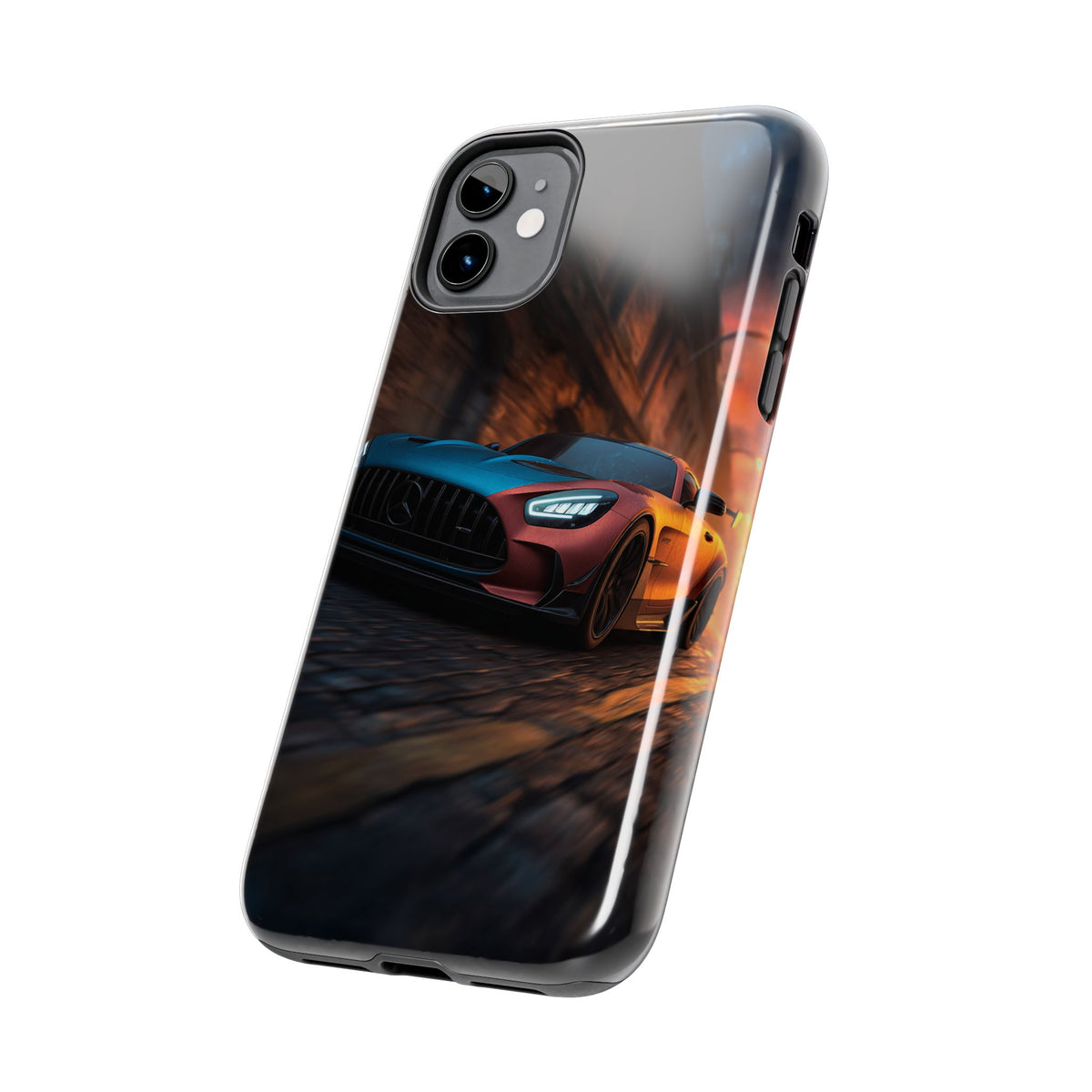 Funda Premium MINUX para iPhone y Samsung Galaxy - Neon car