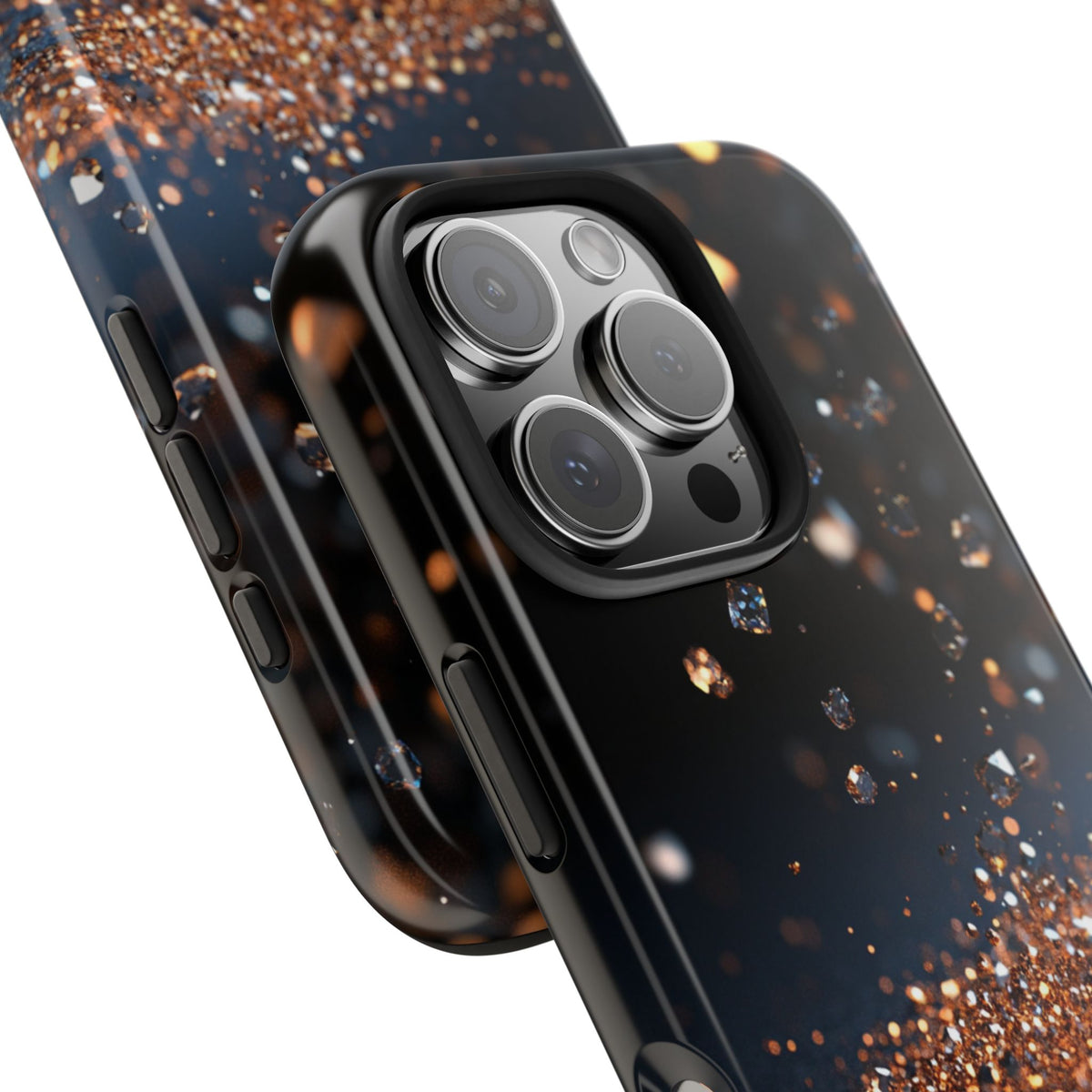 Fundas Premium MINUX para iPhone y Samsung Galaxy - Golden Diamond Dust