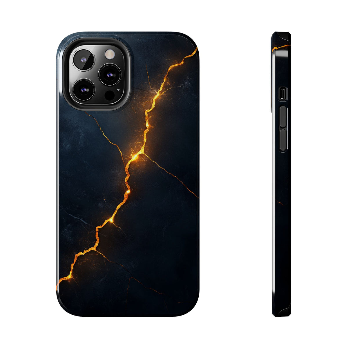 Fundas Premium MINUX para iPhone y Samsung Galaxy - Electric Gold Vein