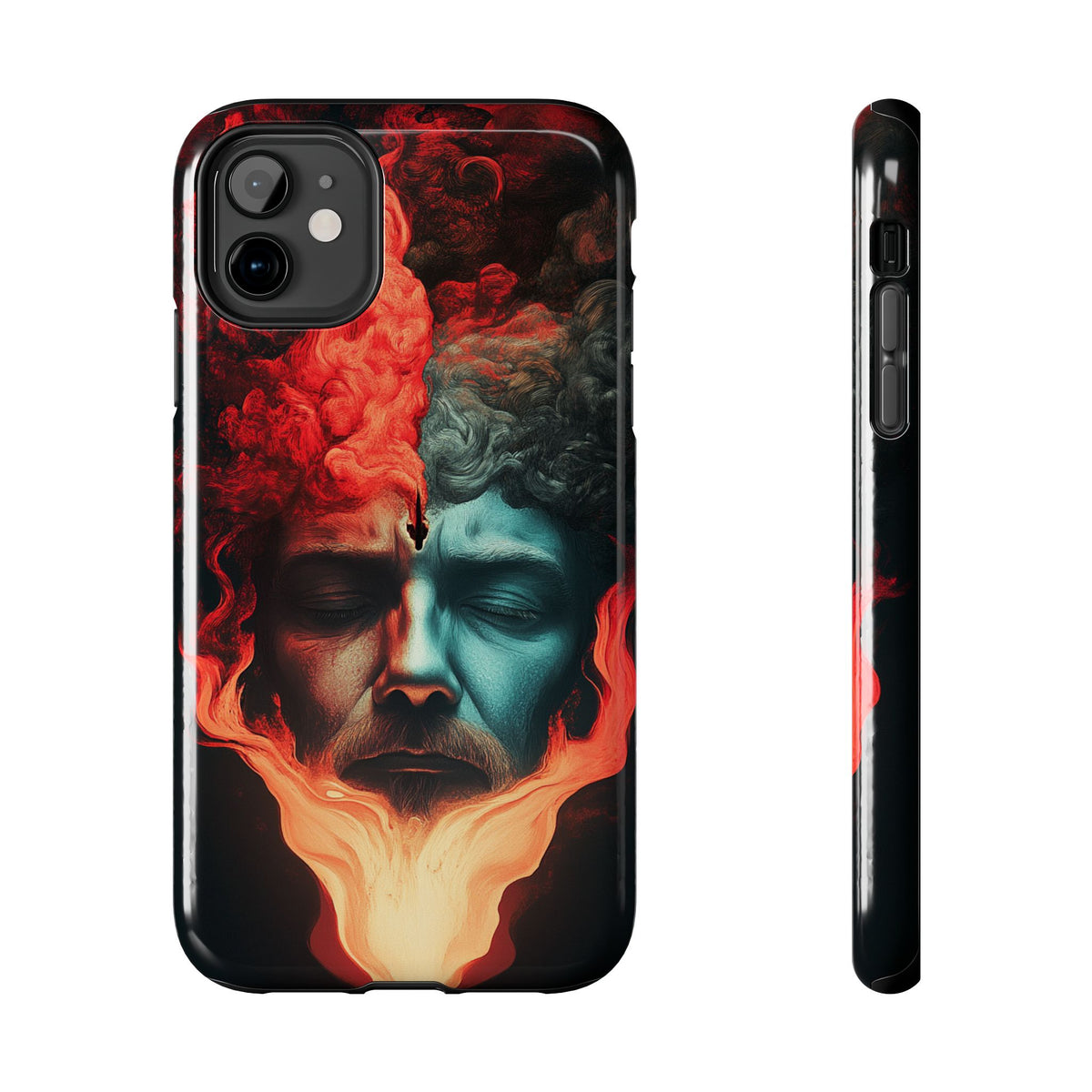 Fundas Premium MINUX para iPhone y Samsung Galaxy - Fire and Smoke Face