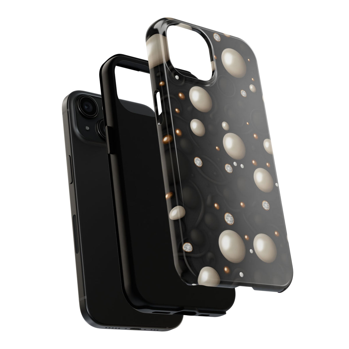 Fundas Premium MINUX para iPhone y Samsung Galaxy - Ivory Pearl Obsidian