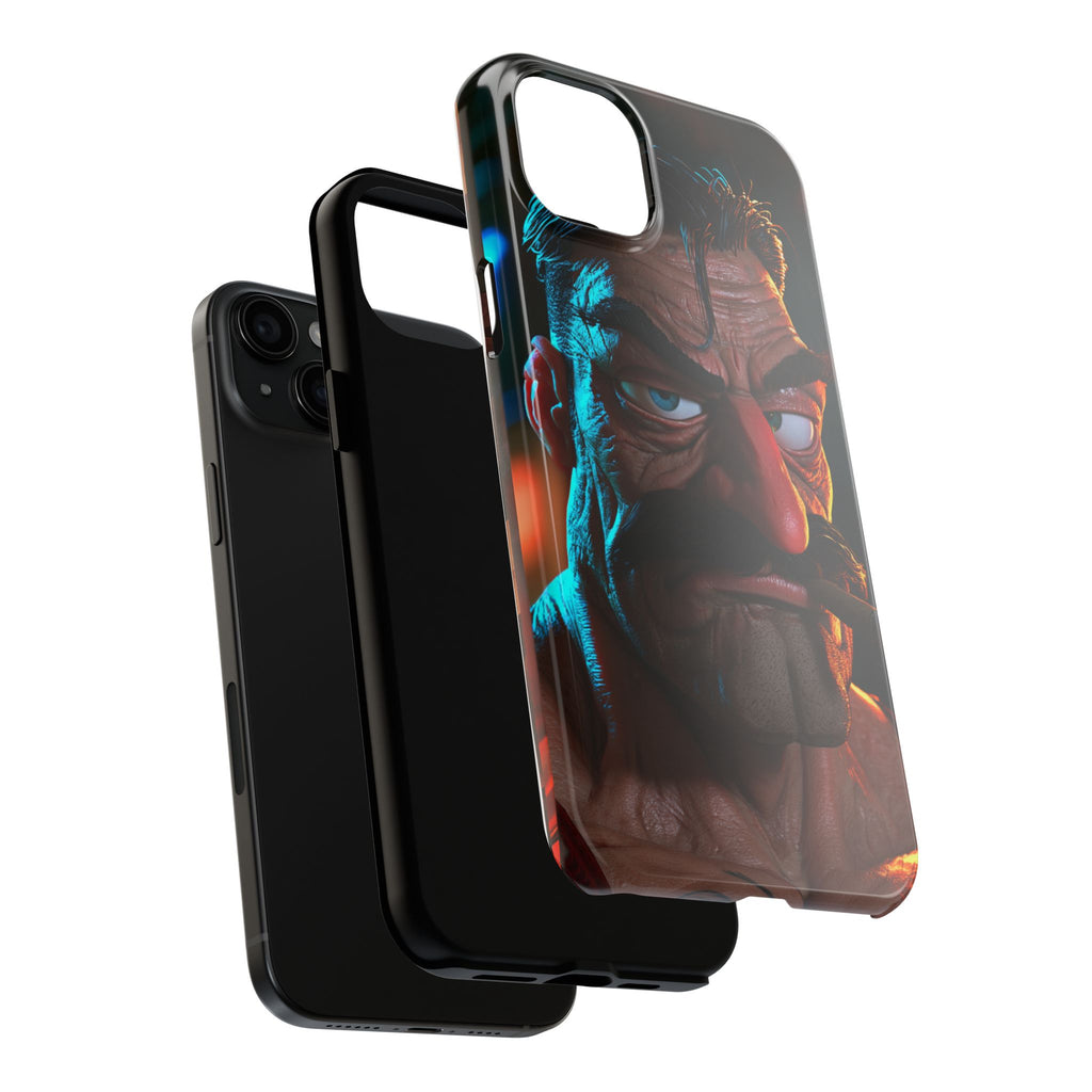 Funda Premium MINUX para iPhone y Samsung Galaxy - 3D Mustache Man 002