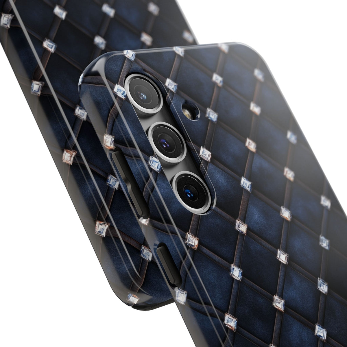 Fundas Premium MINUX para iPhone y Samsung Galaxy - Midnight Diamond Quilt