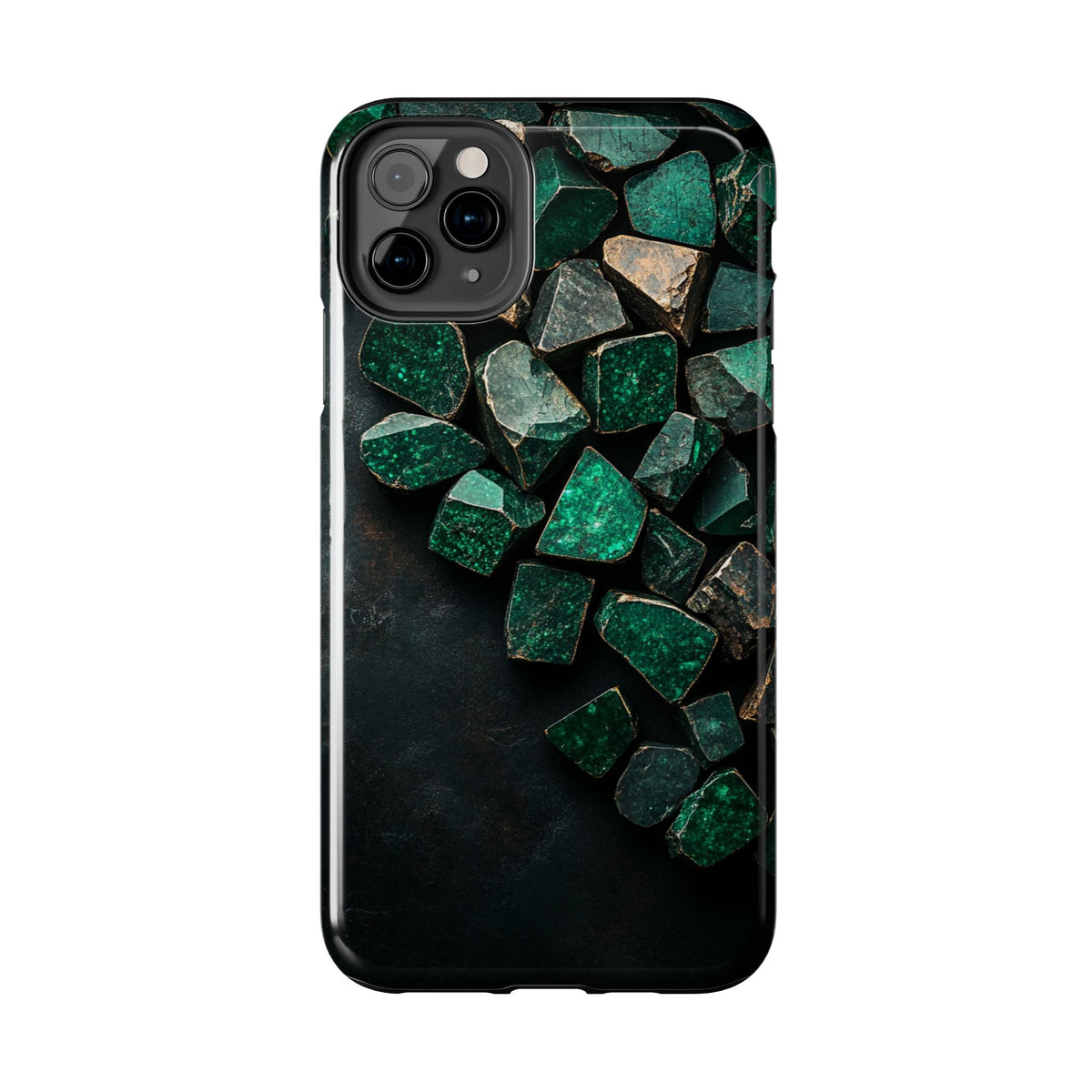Fundas Premium MINUX para iPhone y Samsung Galaxy - Emerald Crystal Scatter