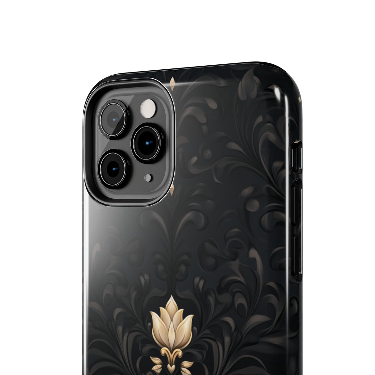 Fundas Premium MINUX para iPhone y Samsung Galaxy - Black Gold Fleur Pattern