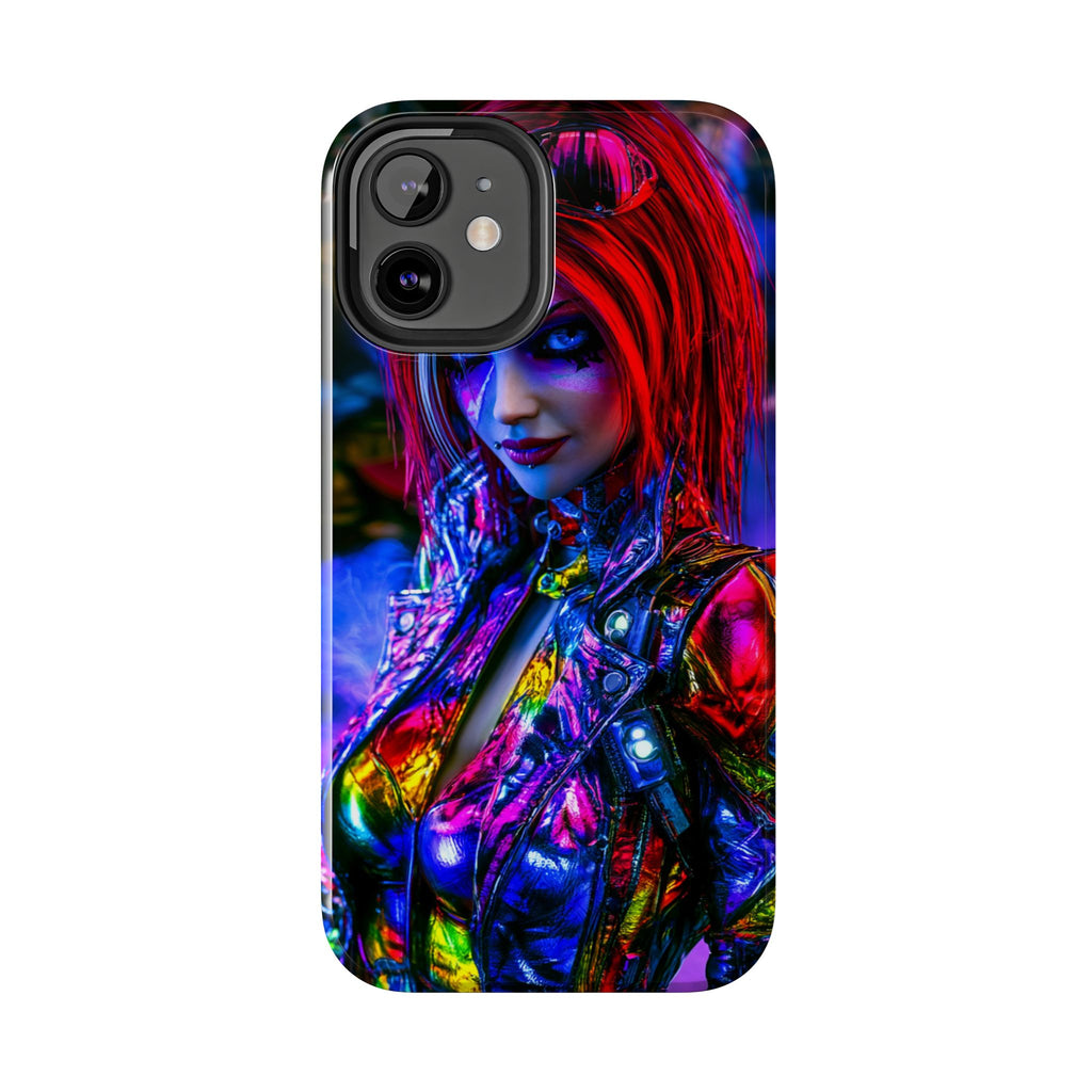 Funda Premium MINUX para iPhone y Samsung Galaxy - Cyberpunk Girl 001