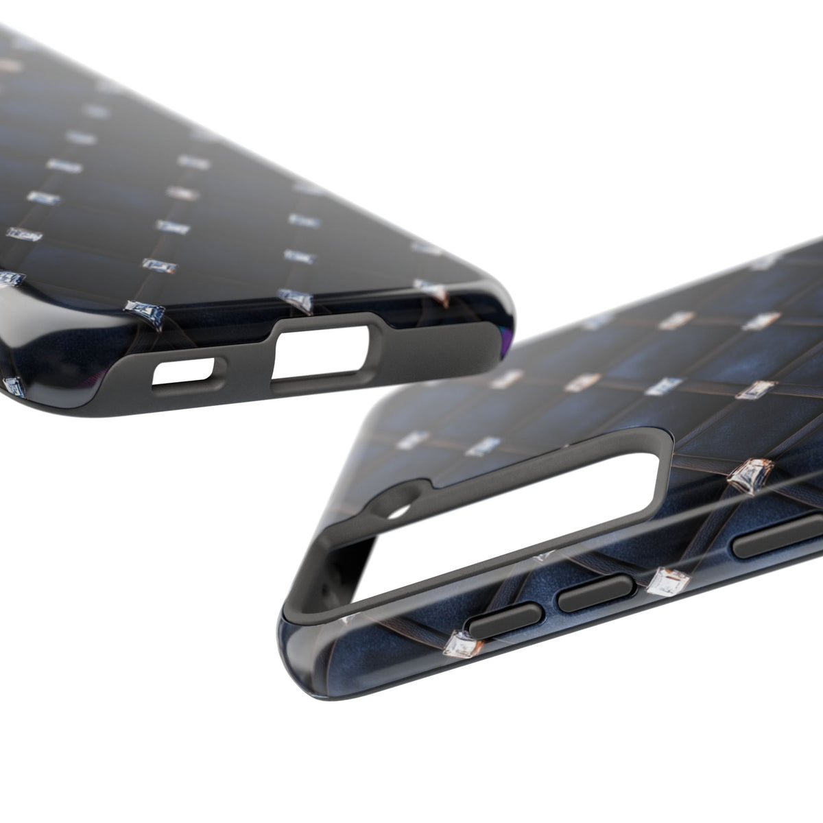 Fundas Premium MINUX para iPhone y Samsung Galaxy - Midnight Diamond Quilt