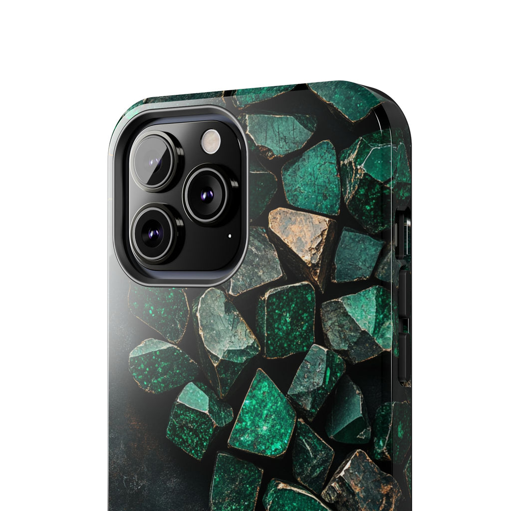 Fundas Premium MINUX para iPhone y Samsung Galaxy - Emerald Crystal Scatter