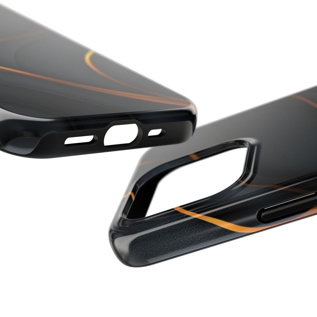 Fundas Premium MINUX para iPhone y Samsung Galaxy - Golden Silk Curves