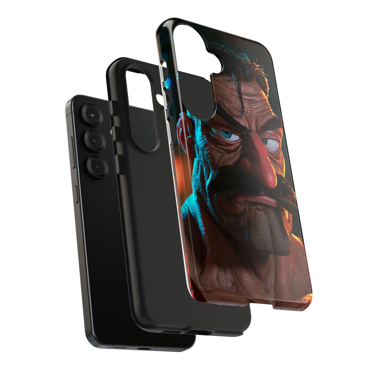 Funda Premium MINUX para iPhone y Samsung Galaxy - 3D Mustache Man 002