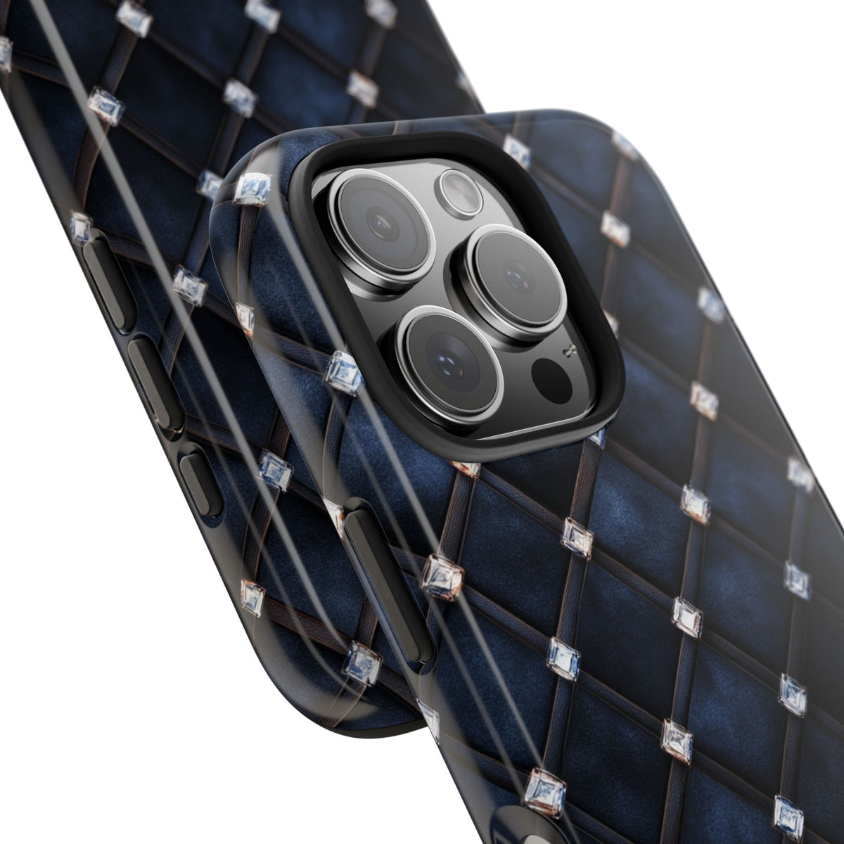 Fundas Premium MINUX para iPhone y Samsung Galaxy - Midnight Diamond Quilt
