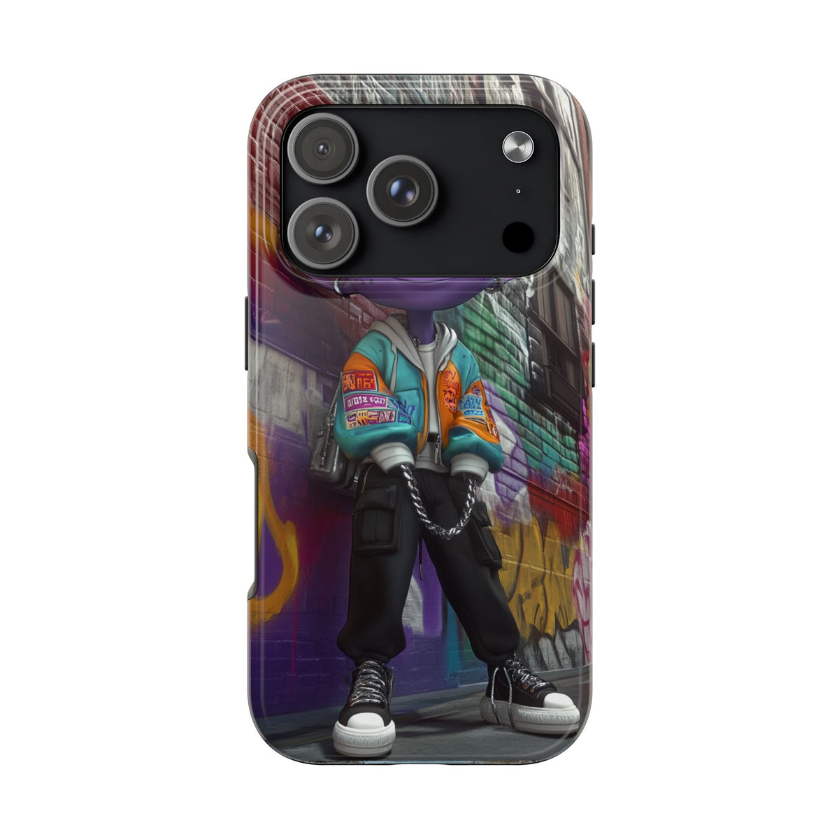 Funda Premium MINUX para iPhone y Samsung Galaxy - Purple Alien