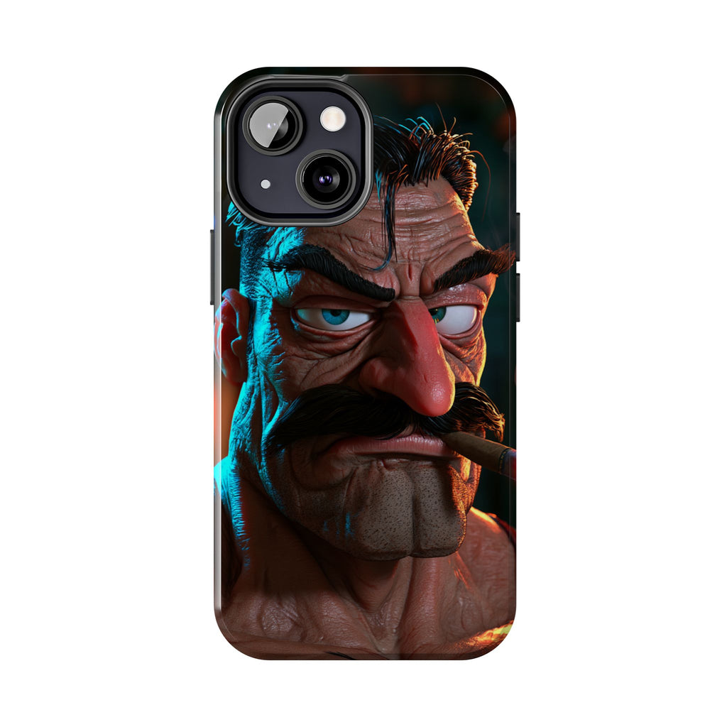 Funda Premium MINUX para iPhone y Samsung Galaxy - 3D Mustache Man 002