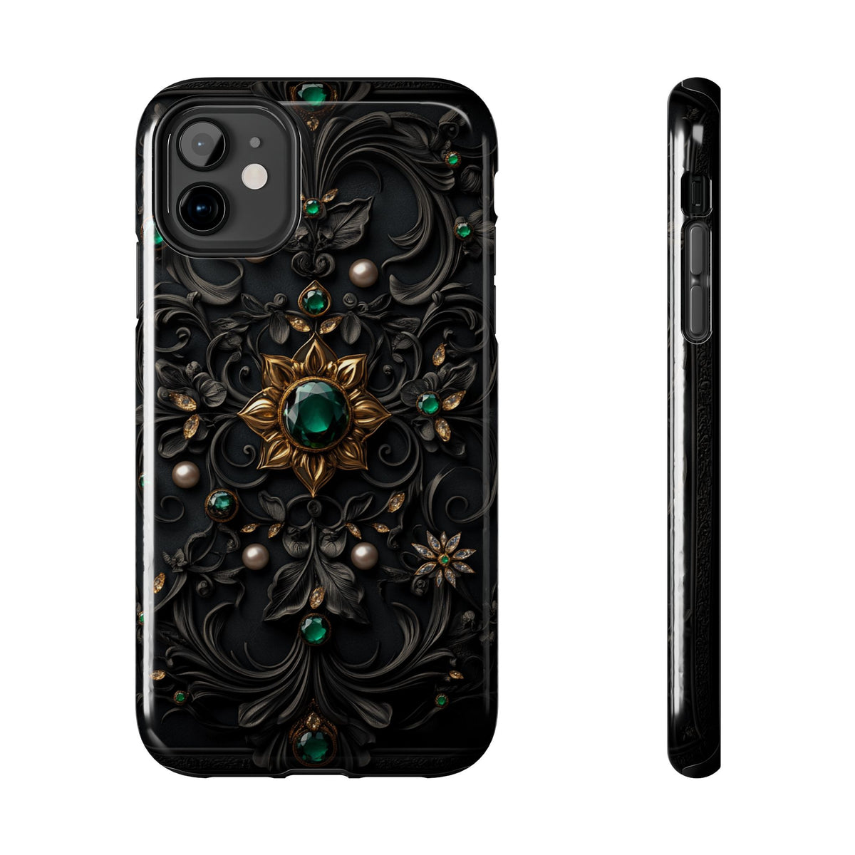 Fundas Premium MINUX para iPhone y Samsung Galaxy - Emerald Gothic Relic