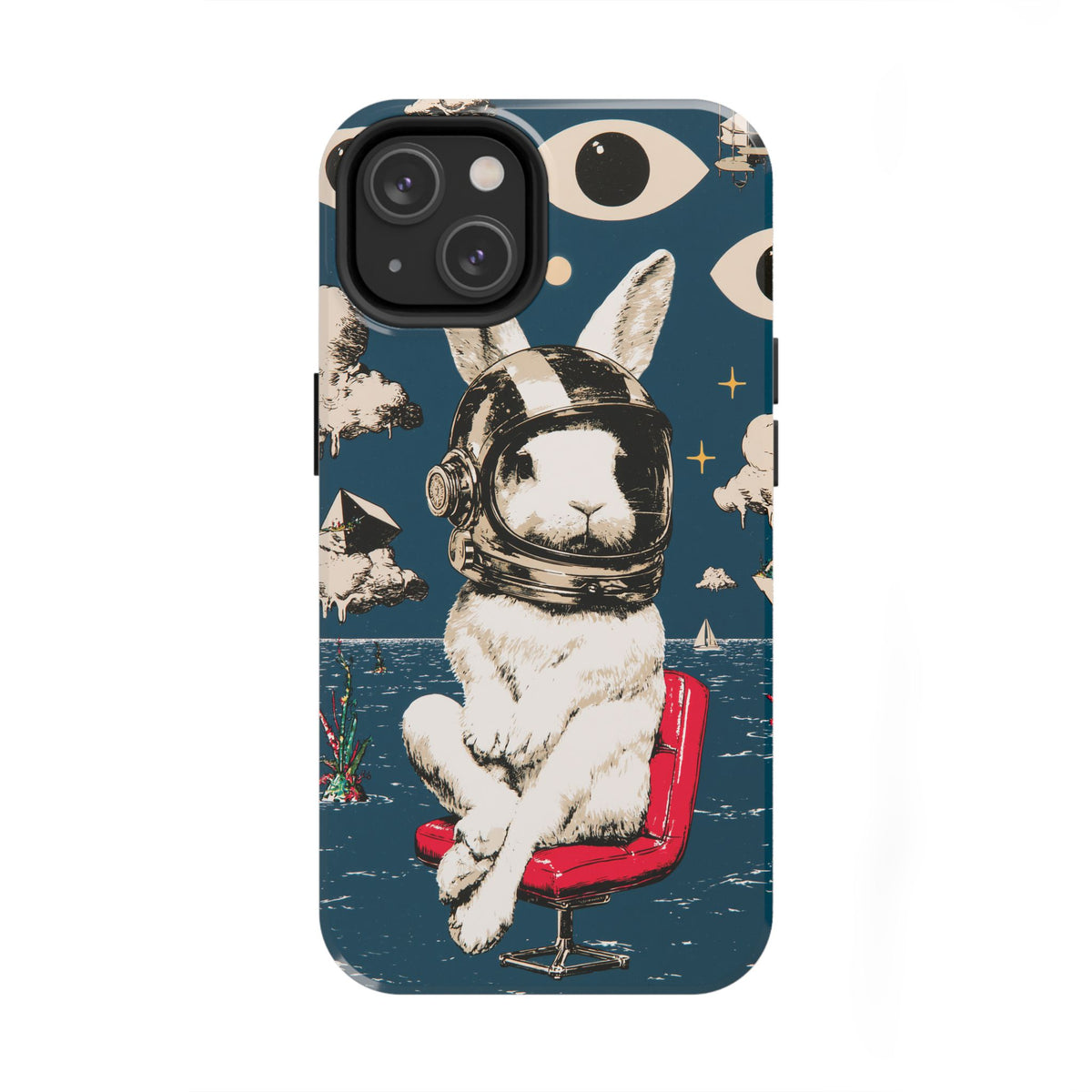 Fundas Premium MINUX para iPhone y Samsung Galaxy - Futuristic White Rabbit