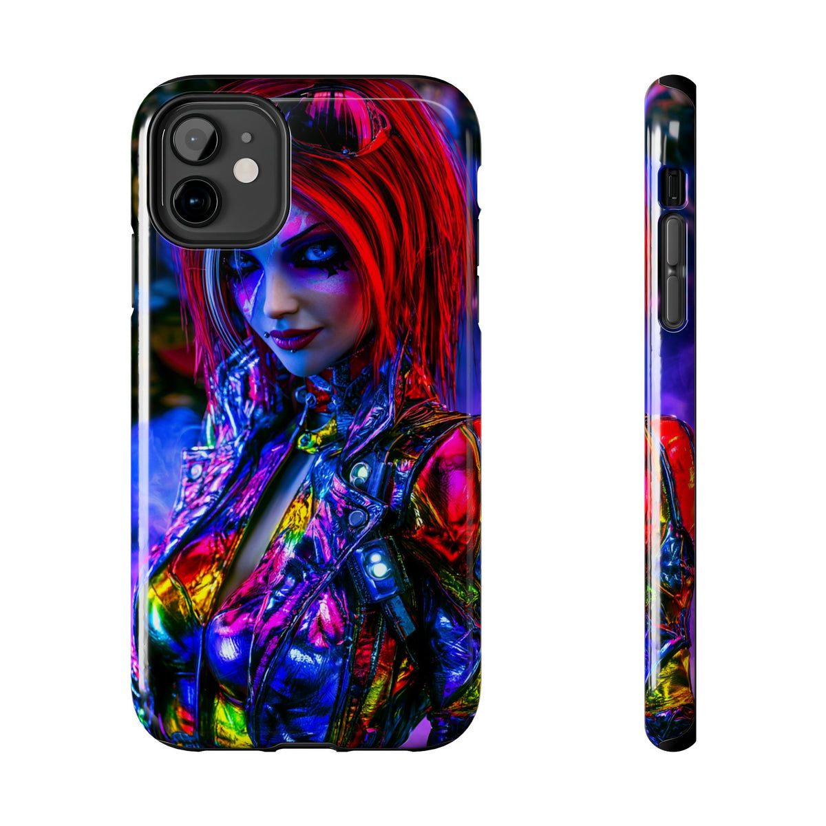 Funda Premium MINUX para iPhone y Samsung Galaxy - Cyberpunk Girl 001