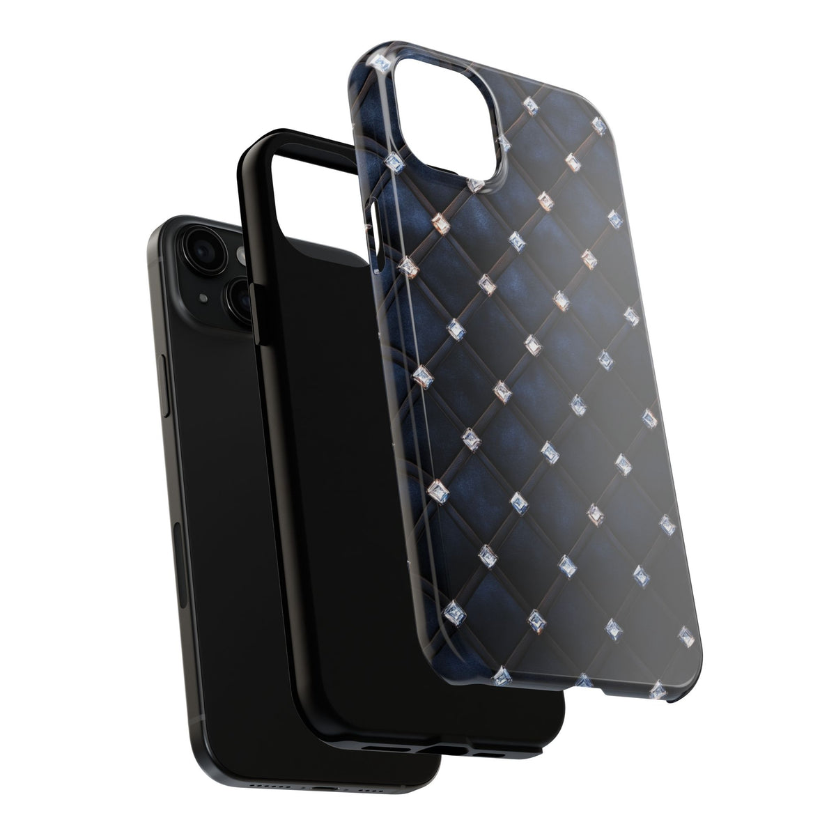 Fundas Premium MINUX para iPhone y Samsung Galaxy - Midnight Diamond Quilt
