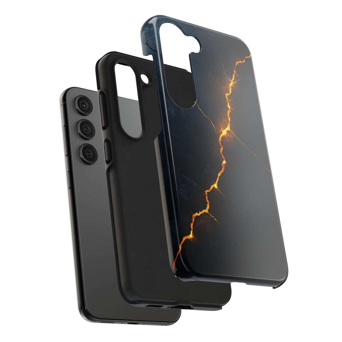 Fundas Premium MINUX para iPhone y Samsung Galaxy - Electric Gold Vein