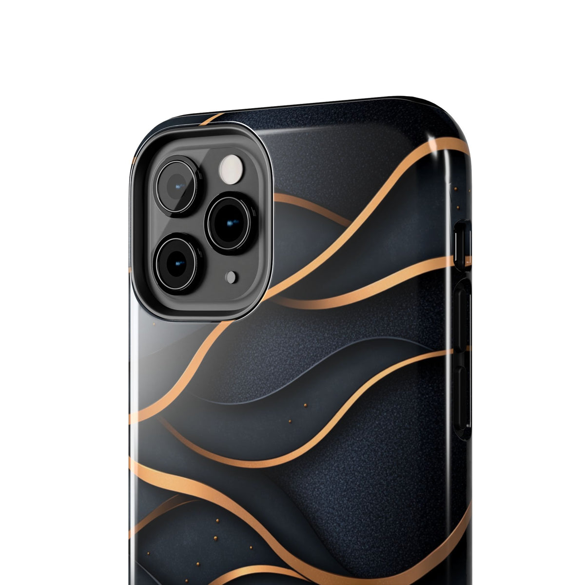 Fundas Premium MINUX para iPhone y Samsung Galaxy - Golden Wave Obsidian