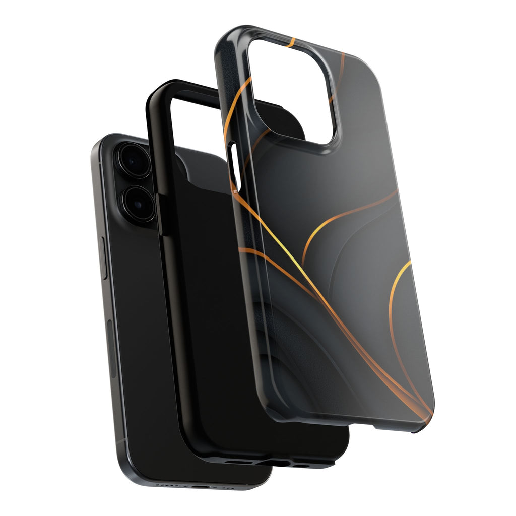 Fundas Premium MINUX para iPhone y Samsung Galaxy - Golden Silk Curves
