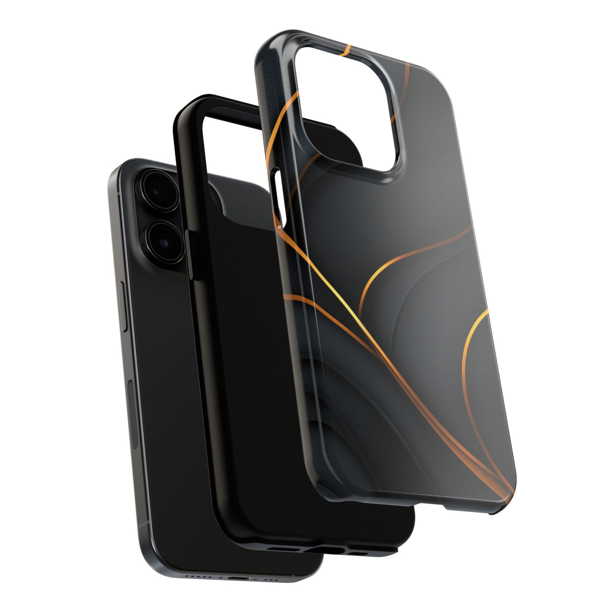 Fundas Premium MINUX para iPhone y Samsung Galaxy - Golden Silk Curves