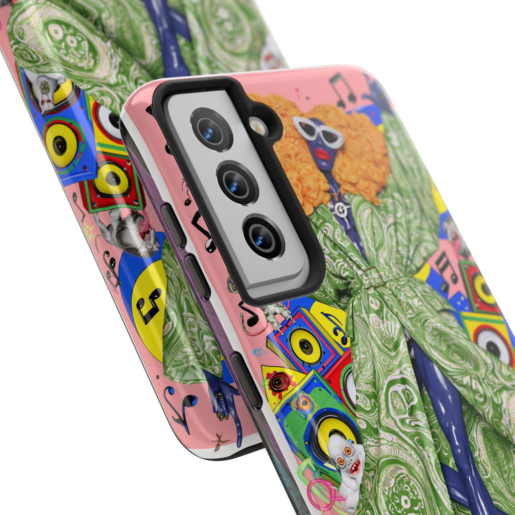Fundas Premium MINUX para iPhone y Samsung Galaxy - Neon Tech Creature