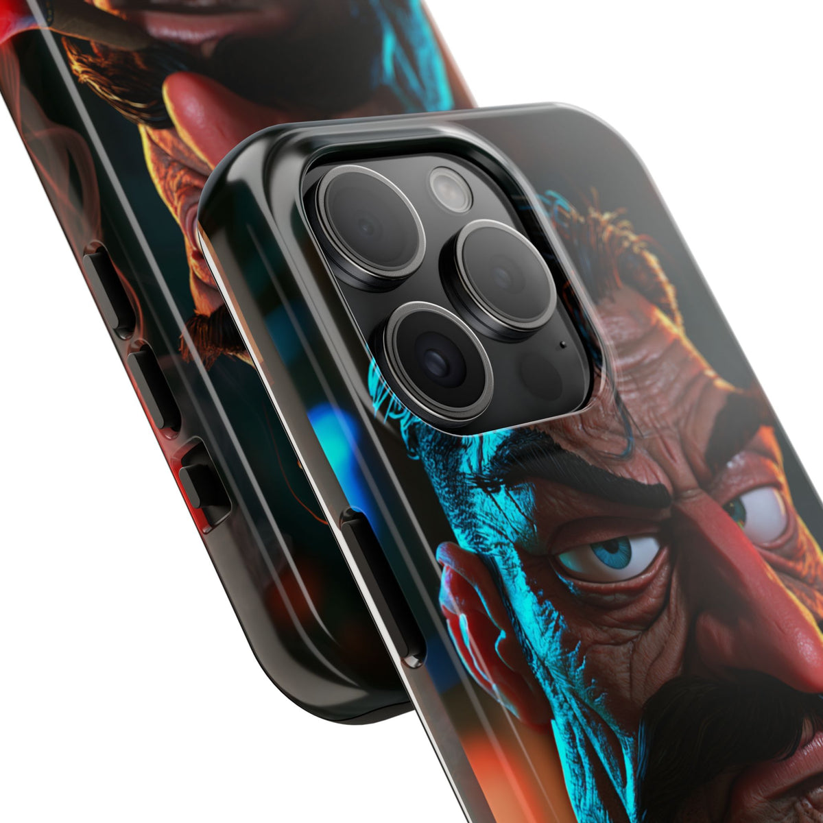 Funda Premium MINUX para iPhone y Samsung Galaxy - 3D Mustache Man 002