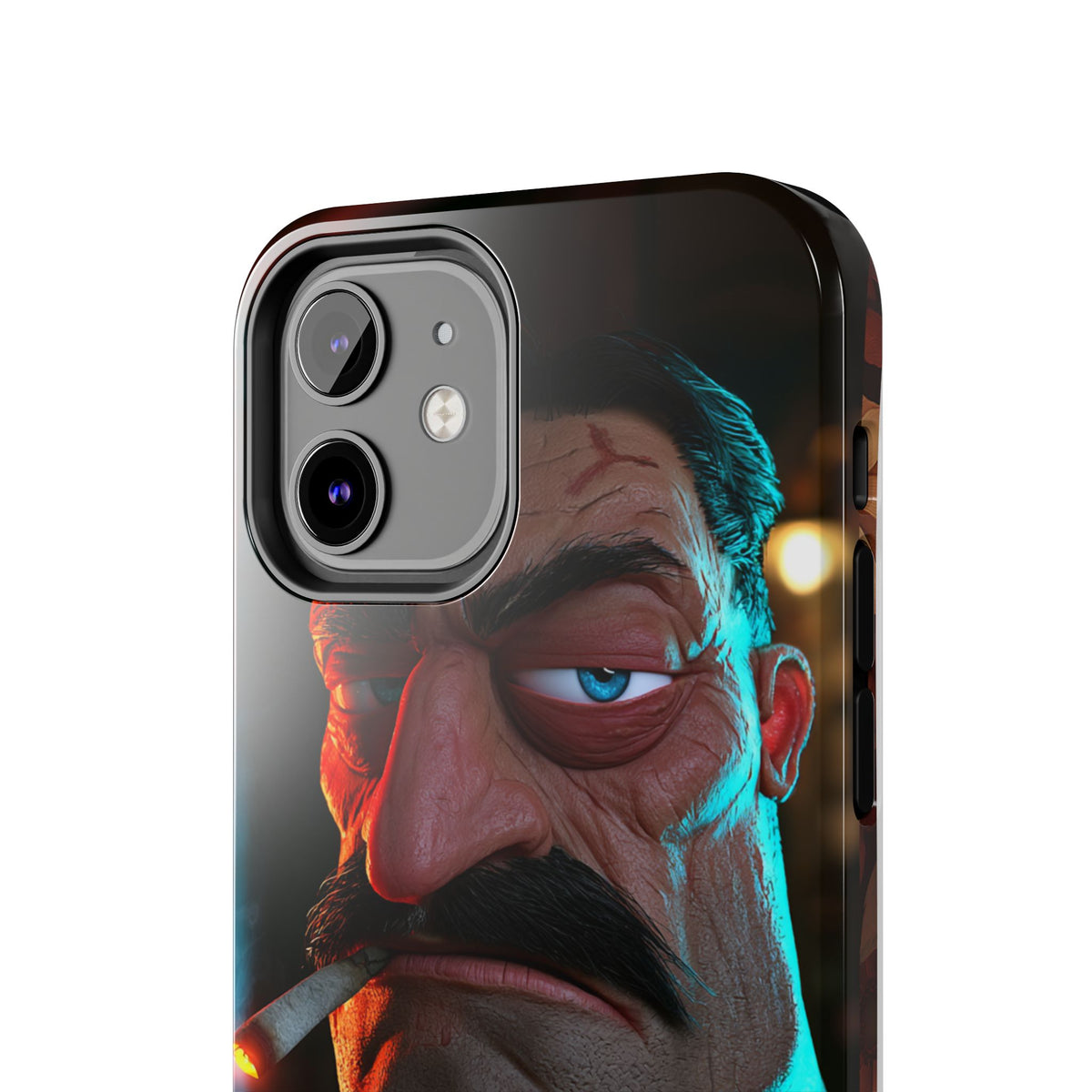Funda Premium MINUX para iPhone y Samsung Galaxy - 3D Mustache Man 001