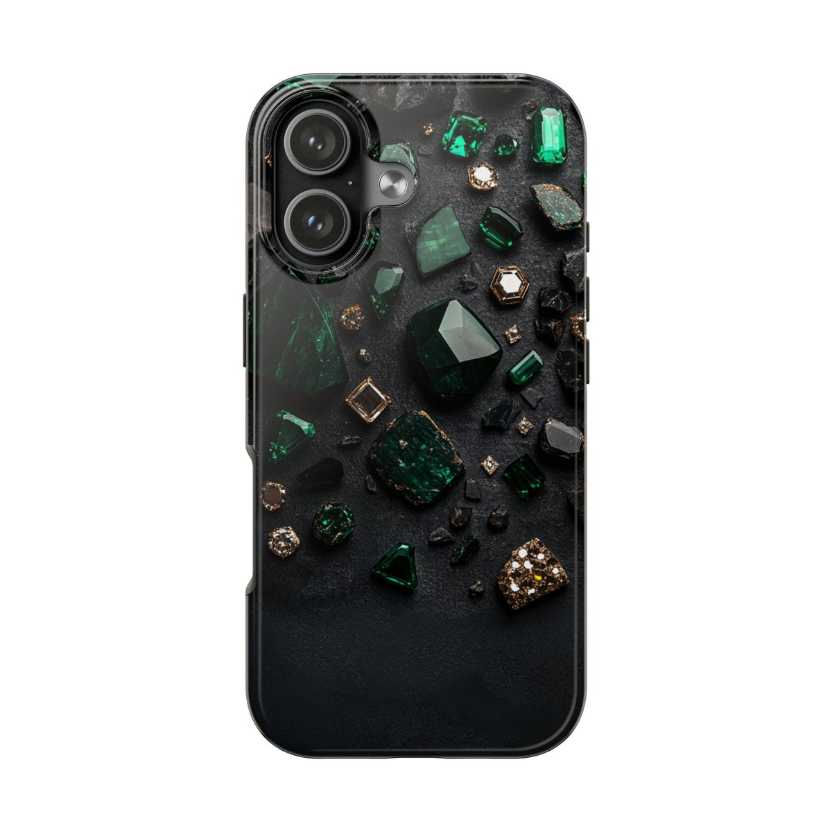 Fundas Premium MINUX para iPhone y Samsung Galaxy - Emerald Obsidian Treasure