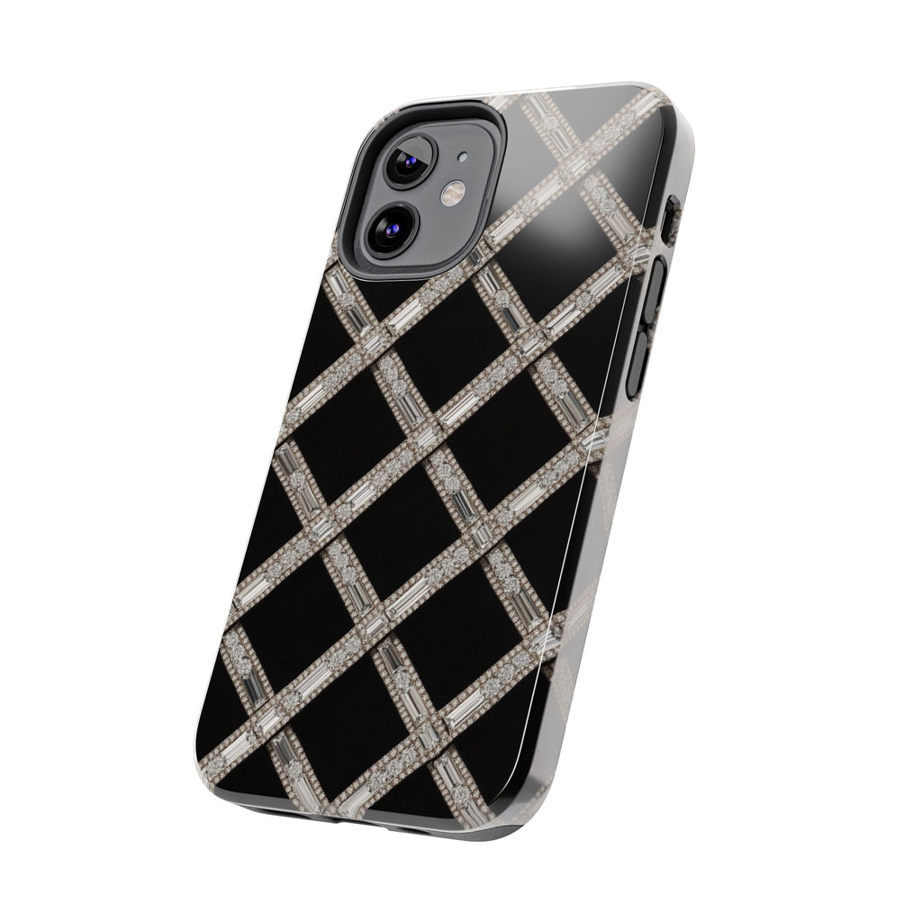 Fundas Premium MINUX para iPhone y Samsung Galaxy - Silver Diamond Lattice