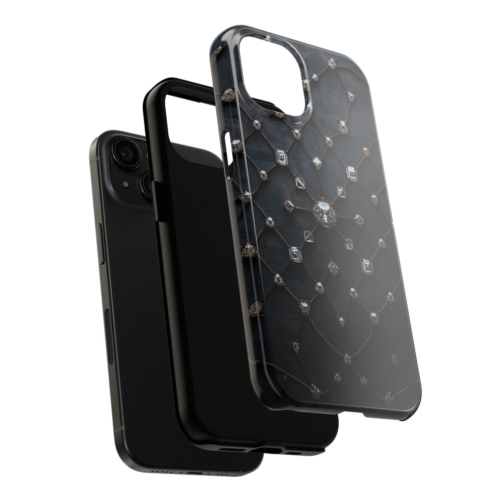 Fundas Premium MINUX para iPhone y Samsung Galaxy - Obsidian Diamond Filigree