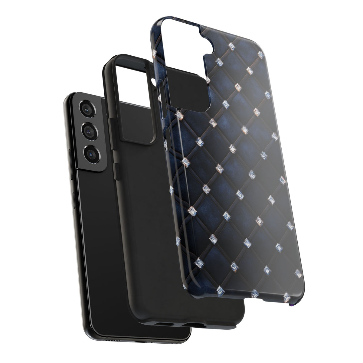 Fundas Premium MINUX para iPhone y Samsung Galaxy - Midnight Diamond Quilt