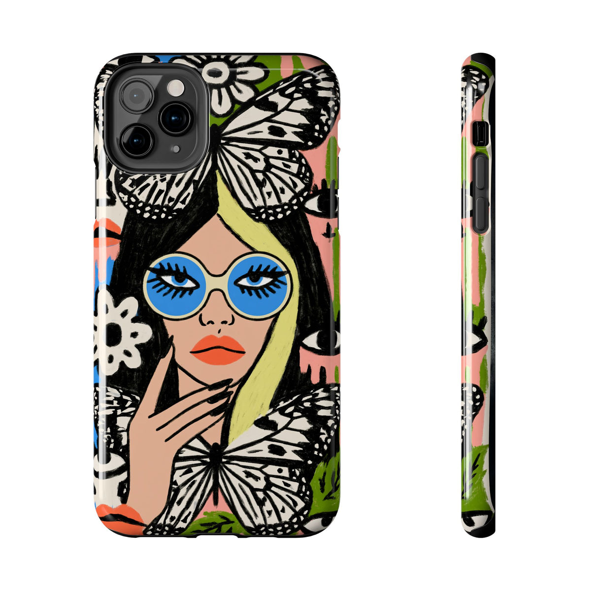 Fundas Premium MINUX para iPhone y Samsung Galaxy - Floral Butterfly Muse